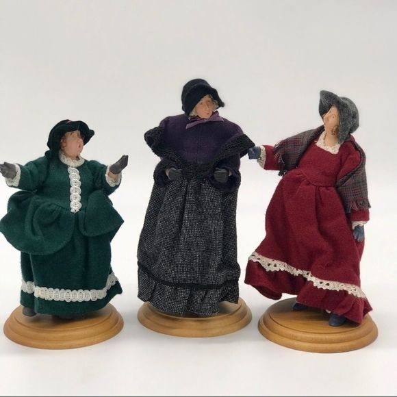 Hallmark Victorian Carolers Grace Viola Lizzie1990